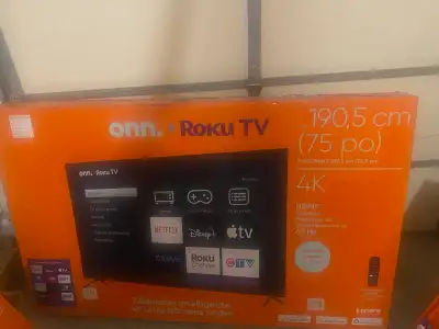 BRAND NEW 75" 4K Ultra HD Smart Roku TV - Factory Sealed Box, View more