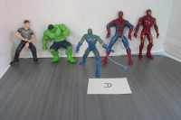 *D* MARVEL SPIDER-MAN IRON MAN HULK PETER PARKER FIGURINES LOT