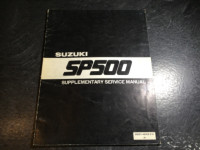 1981 Suzuki SP500 Supplementary Service Manual Dual Sport