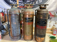 Antique Soda Acid Fire Extinguishers Set of Three