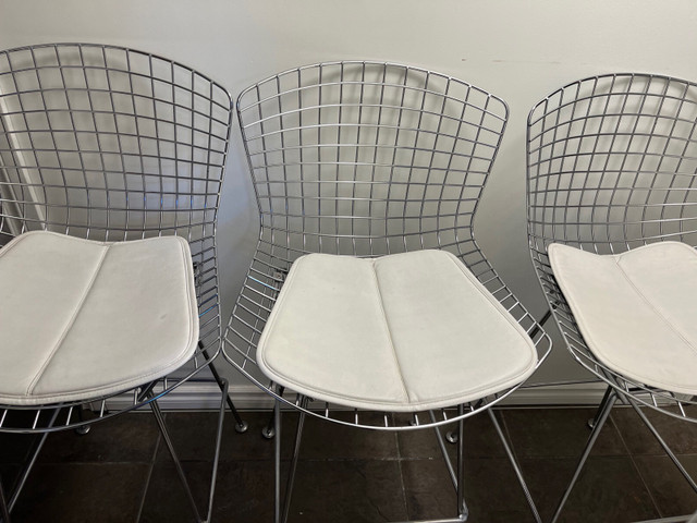 Chromed Wire Frame Bar Height stools - $120 each in Chairs & Recliners in Calgary