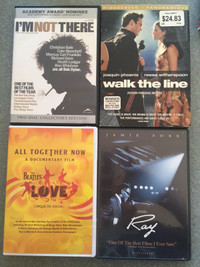 Music DVDs EUC The Beatles Walk The Line Ray I’m Not There 