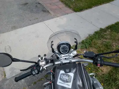 Excellent bike. Low kms. Added extras. Windshield, engine protection, skid plate raised handle bars,...