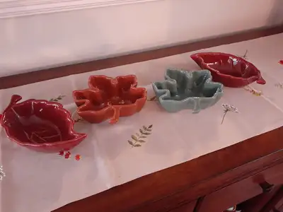 4 Leaf Ceramic Dishes, View more
