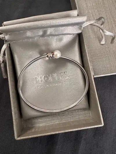 Peoples Pearl and Diamond Bangle, View more