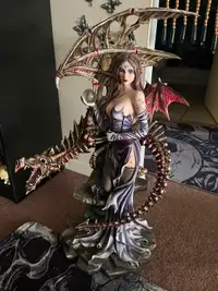 Fairy with skeleton dragon