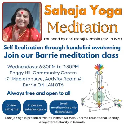 Meditate in Barrie - Sahaja Yoga, View more