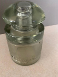 GLASS ELECTRICAL INSULATOR --USED-VINTAGE