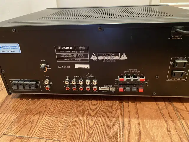 Fisher RS-717  AM/FM Stereo 200W Receiver in Stereo Systems & Home Theatre in City of Toronto - Image 3