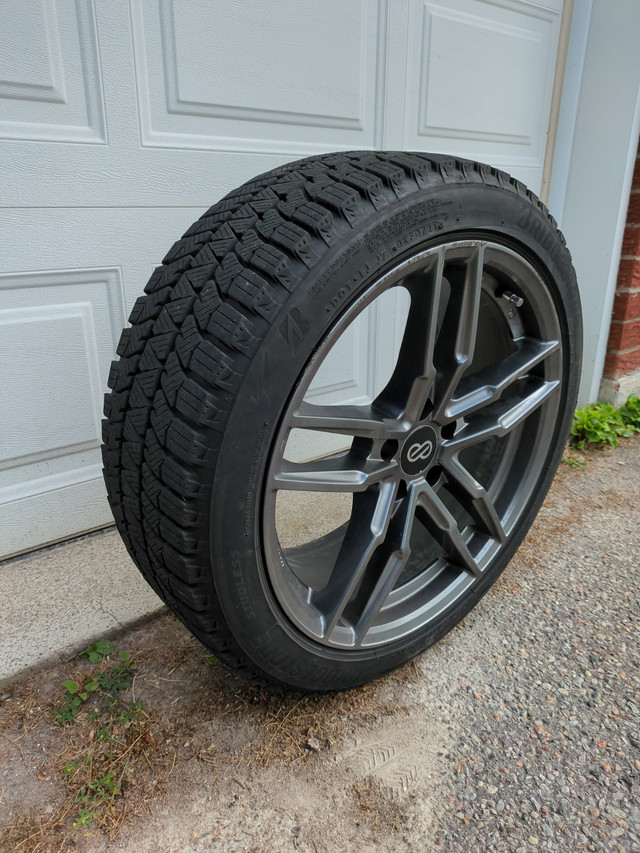 Enkei SS05 18” wheels in Hyper Gray with Blizzaks in Tires & Rims in Mississauga / Peel Region - Image 4