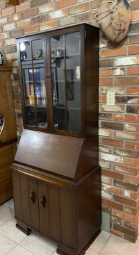 Antique English bureau bookcase 