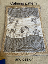 100% Cotton Baby Blanket w/precious animal design 