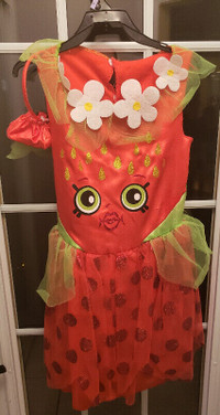 Girls Shopkins Strawberry Kiss Halloween Costume Dress & Headban