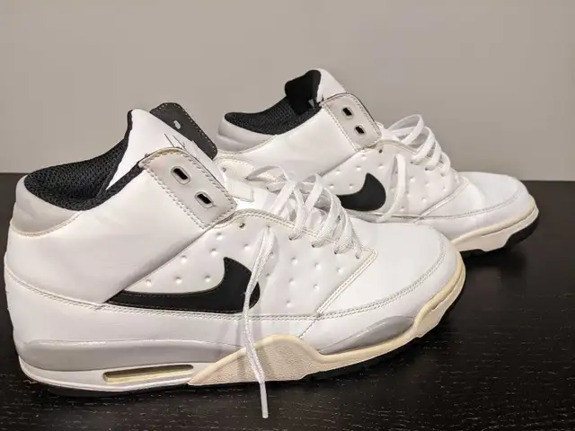 Nike Air Flight Classic Men Size 12 Sneaker ShoesWhite Grey  in Men's Shoes in Oshawa / Durham Region - Image 3
