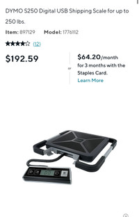 DYMO S250 Digital USB Shipping Scale for up to 250 lbs.