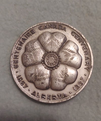 Alberta Canada centennial coin