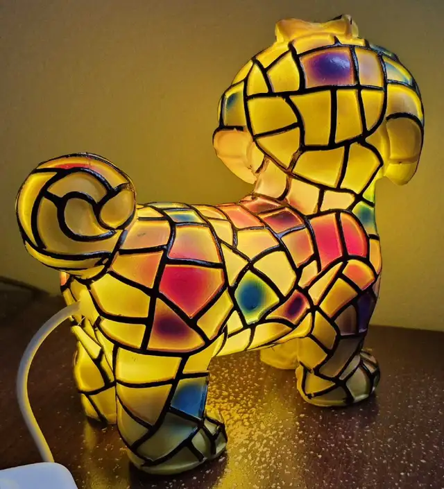 Colourful LED Light Stained Resin Small Dog USB Lamp Art in Indoor Lighting & Fans in Mississauga / Peel Region - Image 3