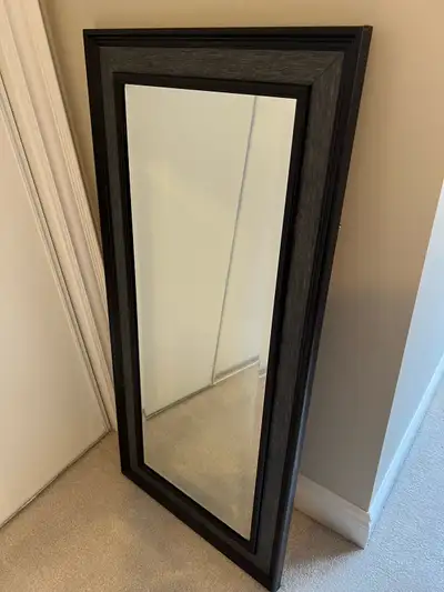 MIRROR (black frame light navy blue trim ), View more