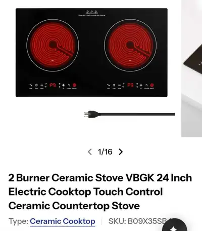 VBGK 2 Burner Ceramic Stove, View more