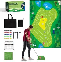 Versatile Golf Chipping Game Mat Set for Indoor and Outdoor Fun