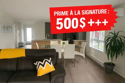 Logement à louer 4 1/2 - Prime de 500$ à la signature du bail