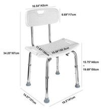 LIVINGbasics Medical Tool-Free Assembly Shower Chair/ bath bench