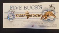 Hamilton Tiger Cats 2003 Season Ticket Holder $5 Tiger Bucks