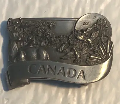 Bergamot Pewter Belt Buckle Canada Wildlife, View more
