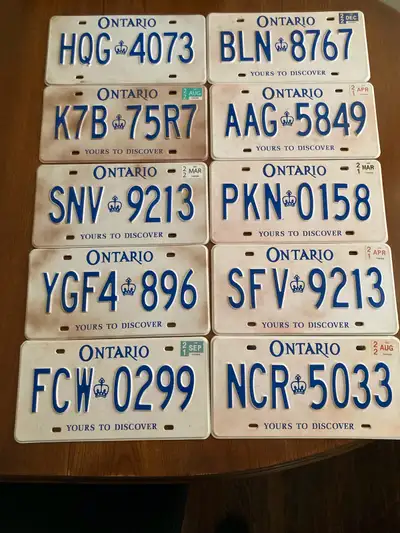 TV Show Prop Ontario License Plates, View more