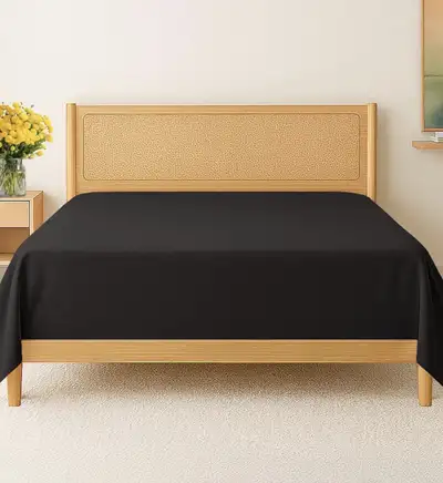 NEW Black Flat Sheet (Queen), View more