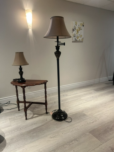 Beautiful pair of lamps. Floor lamp and matching table lamp. Pristine condition. No pets, non smokin...