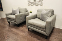 Italian Leather Accent Chairs