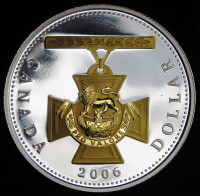 2006 Silver Dollar GOLD VICTORIAN CROSS--Heavy Cameo PF67 ICCS