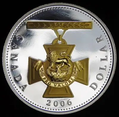2006 Silver Dollar GOLD VICTORIAN CROSS--Heavy Cameo PF67 ICCS, View more