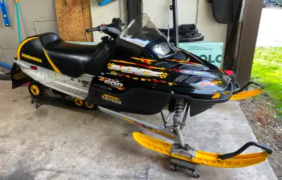 Selling a 2003 Skidoo MXZ 500. Runs well, clean for the age. Track is picked and is in good conditio...