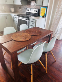 4 eiffel chairs & dining table
