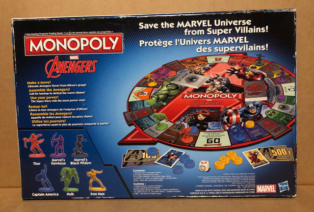 Hasbro Monopoly Marvel Avengers Game in Toys & Games in Mississauga / Peel Region - Image 2