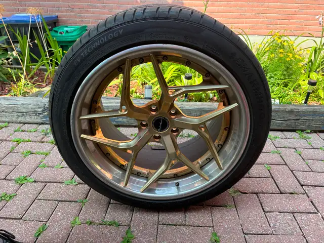 All 4 rims plus tires 3 peace brixton foraged rims. in Tires & Rims in Mississauga / Peel Region - Image 7