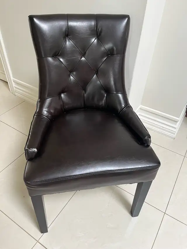15 Dark Brown Dining Chairs $50 each or $500 for 15 in Chairs & Recliners in Markham / York Region - Image 2