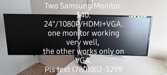 Monitors: Samsung 24" for sale in Monitors in Edmonton