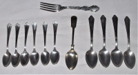 vintage silver spoons and fork