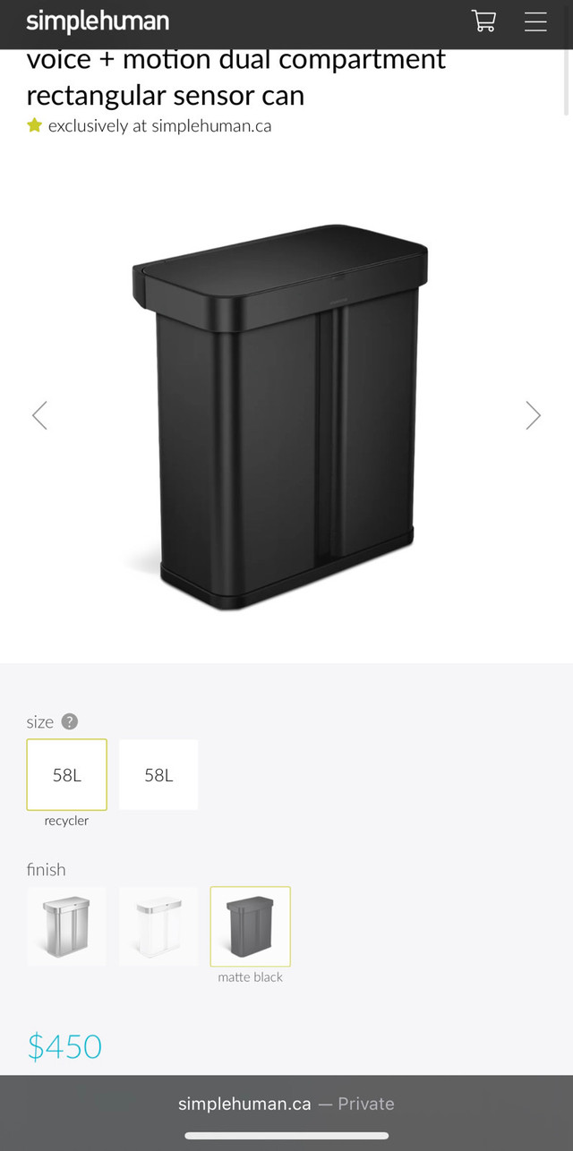 Simple Human Automatic Garbage+Recycling Bin in Kitchen & Dining Wares in London - Image 3