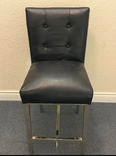 New Homesense Black Leather Bar Stool - 78 ave/105 street, View more