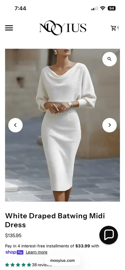 white Midi Dress, View more