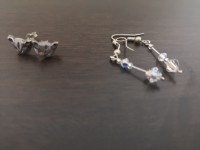 Bijoux - Boucles d’oreilles en argent –2 pairesCrystal. Tête de