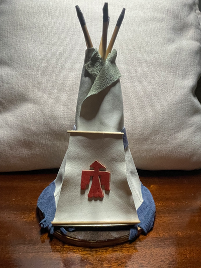 Antique Leather and Wood Teepee, View more