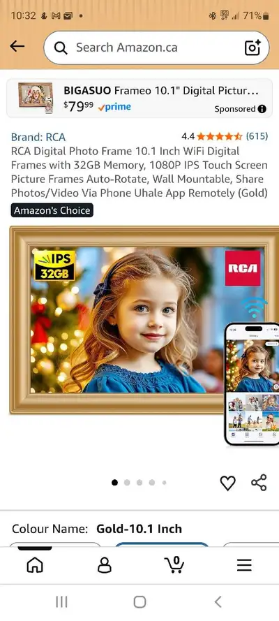 RCA digital picture frame , View more