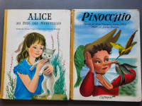 Alice au pays des merveilles et Pinocchio, livres illustrés