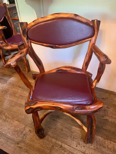 Handcrafted Diamond Willow Chairs $475 Each, View more
