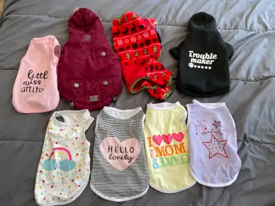 10” XS Dog Clothes Lot, View more
